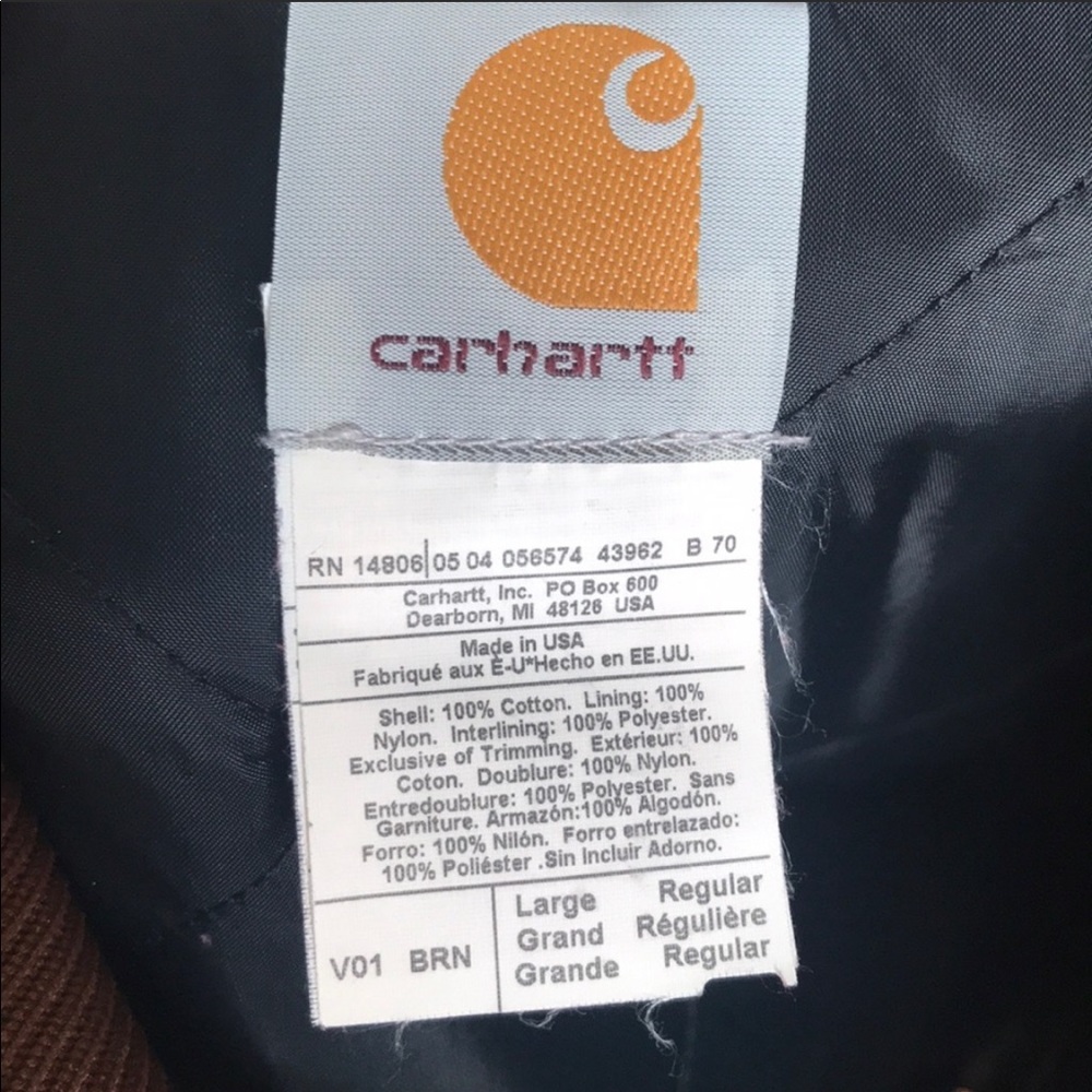 Carhartt Mens Sz Lg Quilted Vest w/ inside pocket - Picture 4 of 4